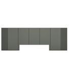 Cabeceira Cama Queen Ripada 3,50m CZS 100% MDF Casa Lar