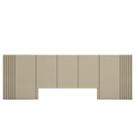 Cabeceira Cama Queen Ripada 3,50m TN 100% MDF Casa Lar Cabeceira Cama Queen Ripada 3,50m TN 100% MDF Casa Lar