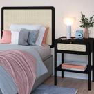 Cabeceira Cama Solteiro 90cm e Mesa de Cabeceira com Gaveta