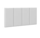 Cabeceira Cama Solteiro Placa Estofada 90 cm Suspensa Itália - Branco