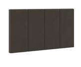 Cabeceira Cama Solteiro Placa Estofada 90 cm Suspensa Itália - Marrom Suede