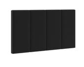 Cabeceira Cama Solteiro Placa Estofada 90 cm Suspensa Itália - Preto Suede