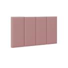 Cabeceira Cama Solteiro Placa Estofada 90 cm Suspensa Itália - Rose Suede