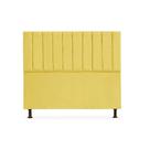 Cabeceira Cancun Casal 140 cm Suede Amarelo