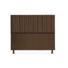 Cabeceira Cancun Solteiro 90 cm Suede Marrom