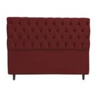 Cabeceira Capitonada King SRJ Suede Cor Bordo 195 cm