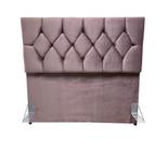 Cabeceira capitonê c/ pés p/ cama box padrão 1,38 cm - rose
