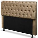 Cabeceira Capitonê Casal 140cm Para Cama Box Paris Suede Capuccino - DS Móveis