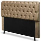 Cabeceira Capitonê Casal 140cm Para Cama Box Paris Suede Capuccino - DS Móveis