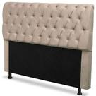 Cabeceira Capitonê Casal Queen 160cm Para Cama Box Paris Suede Marfim - DS Móveis