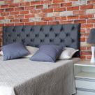 Cabeceira Capitonê Cinza Suede Liso Queen 160 X 120 Cabeceira Capitonê Cinza Suede Liso Queen 160 X 120