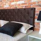 Cabeceira Capitonê Marrom Suede Liso Casal 140 X 120 Cabeceira Capitonê Marrom Suede Liso Casal 140 X 120