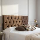Cabeceira Capitonê Queen 160x50cm Marrom - Produto Com Alto Conforto e Elegância