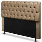 Cabeceira Capitonê Solteiro 0,90cm Para Cama Box Paris Suede Animale Capuccino - DS Móveis Cabeceira Capitonê Solteiro 0,90cm Para Cama Box Paris Suede Animale Capuccino - DS Móveis