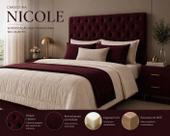 Cabeceira Capitonê SRJ Suede Cor Bordo Casal 140cm