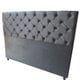 Cabeceira Capitonê Suede Liso Cinza Queen 160 X 120 RBL