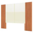 Cabeceira Casal 100% Mdf Off White/Freijo Tw153 - Dalla Costa Cabeceira Casal 100% Mdf Off White/Freijo Tw153 - Dalla Costa