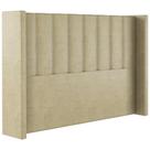 Cabeceira Casal 138 Cm Barcell Veludo Bege Soon Bege