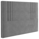 Cabeceira Casal 138 cm London Veludo Cinza Soon