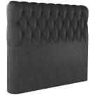 Cabeceira Casal 138 cm Vegas Veludo Preto Soon