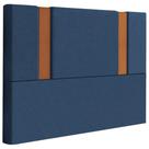 Cabeceira Casal 138 cm Veron Veludo Azul Soon