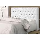 Cabeceira Casal 140 Cm Para Cama Box Lady Napa Branco Botão - DS Estofados Cabeceira Casal 140 Cm Para Cama Box Lady Napa Branco Botão - DS Estofados