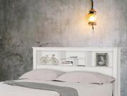 Cabeceira Casal 1,40 Havana com Nichos Branco - Tebarrot