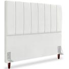 Cabeceira Casal 140cm Arlla Suede Branco Rm Branco