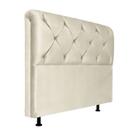 Cabeceira Casal 140cm Barbara Suede Marfim ID Milani Store