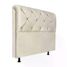 Cabeceira Casal 140Cm Barbara Suede Marfim Id Suede Marfim