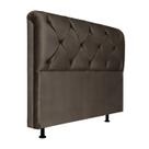 Cabeceira Casal 140cm Barbara Suede Marrom ID Milani Store