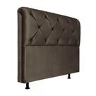 Cabeceira Casal 140Cm Barbara Suede Marrom Id Suede Marrom