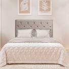 Cabeceira Casal 140cm Carol Estofada Veludo Madeira Maciça Reforçada Quarto Cama Box