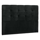 Cabeceira Casal 140cm Daiana Suede Preto ID Milani Store Cabeceira Casal 140cm Daiana Suede Preto ID Milani Store