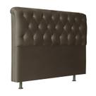 Cabeceira Casal 140cm Emilia Suede Marrom ID Milani Store Cabeceira Casal 140cm Emilia Suede Marrom ID Milani Store