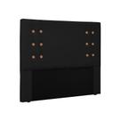 Cabeceira Casal 140cm Georgia Corano Preto - Lucadi Home
