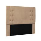 Cabeceira Casal 140cm Georgia Suede Bege - Lucadi Home