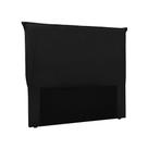 Cabeceira Casal 140cm Luna Suede Preto - Lucadi Home