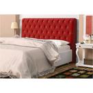 Cabeceira Casal 140cm Para Cama Box Lady Suede Vermelho Botões Strass - SA Móveis