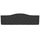 Cabeceira Casal 140cm Realeza Estofada com Capitonê Suede Preto