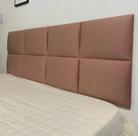 Cabeceira Casal adesiva 8 módulos de 35x30 (tecido veludo rosê)