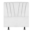 Cabeceira Casal Box De Cama Estofada 140 Cm Antonella Suede branco