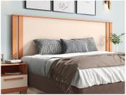 Cabeceira Casal Caemmun Éden Off White e Freijó