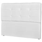 Cabeceira Casal Cama Box 140 cm London material sintético Branco - JS Móveis