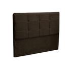 Cabeceira Casal Cama Box 140cm London Veludo Chocolate - JS Móveis