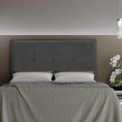 Cabeceira Casal Cama Box 140cm para Quarto Ametista Suede Grafite M11 - D'Rossi Cabeceira Casal Cama Box 140cm para Quarto Ametista Suede Grafite M11 - D'Rossi