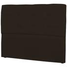 Cabeceira Casal Cama Box 195 cm London material sintético Marrom - JS Móveis