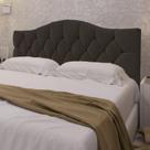Cabeceira Casal Cama Box Botões Provençal Chocolate Suede Com Pés 120Cm Altura RBL