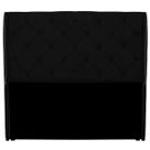 Cabeceira Casal Decorativa Estofada 140cm Izza Suede Preto Cabeceira Casal Decorativa Estofada 140cm Izza Suede Preto