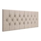 Cabeceira Casal Dubai Capitonê Areia 140cm Suede Suspensa Fácil Instalação